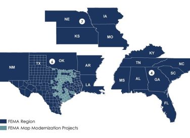 FEMA Flood Risk map of Regions 4, 6 and 7